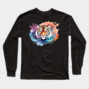 Tiger watercolor Long Sleeve T-Shirt